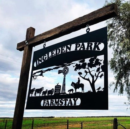 Large Australiana Property Sign Cattle & Sheep